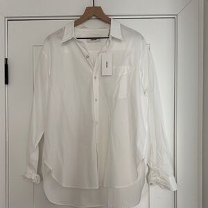 Buck Mason White Button-Up Shirt - Classic Long-Sleeve
